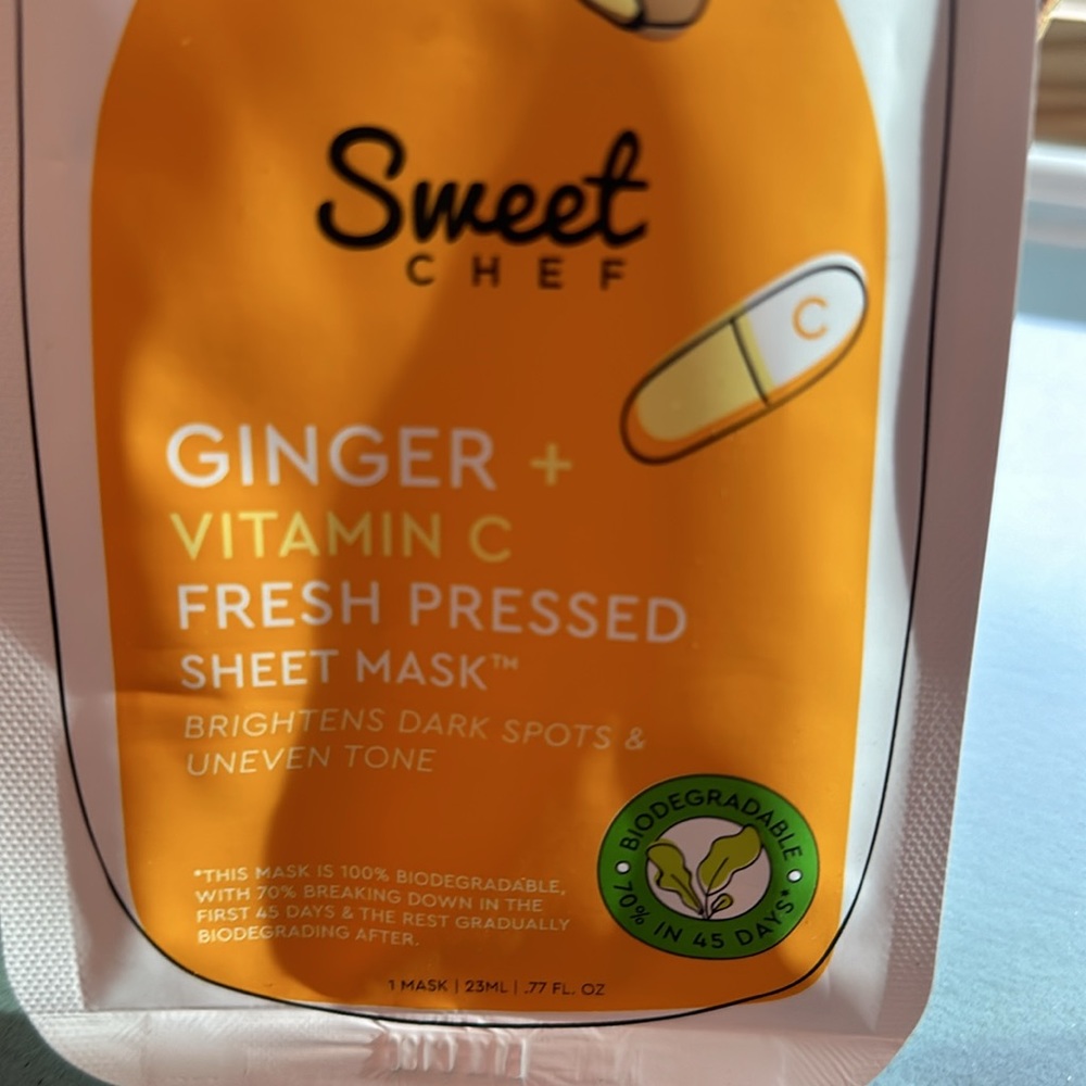 Brand New Sweet Chef Ginger + Vitamin C Fresh Pressed Sheet Mask - Picture 2 of 3